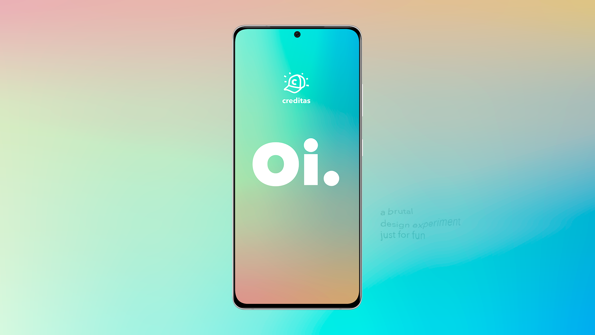Creditas Brutal mobile splash screen