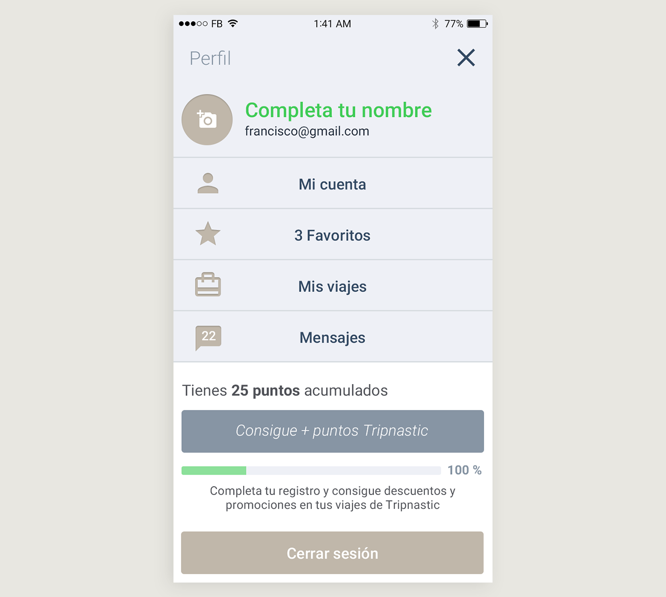 Tripnastic user profile
